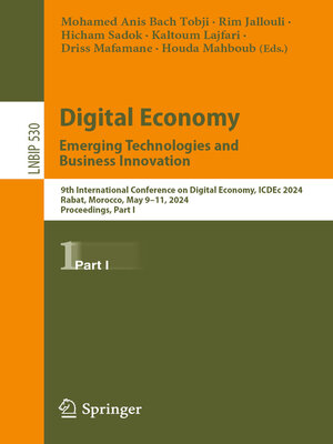 cover image of Digital Economy. Emerging Technologies and Business Innovation